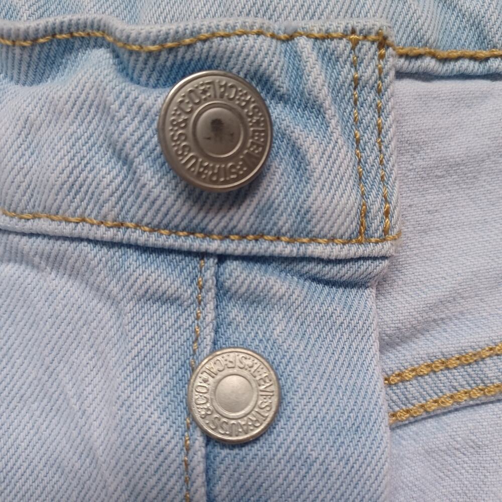 OOAK Custom Light Pink Tinted VTG Levi's 501 Destroyed Jeans 30 - Picture 15 of 16